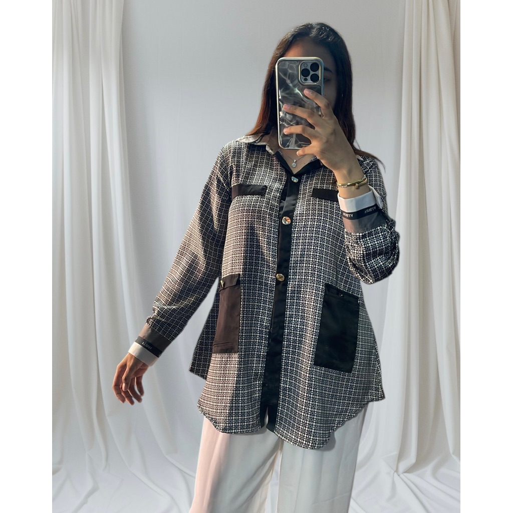 vanilla hijab blouse/baju vanilla hijabb monogram pl nett