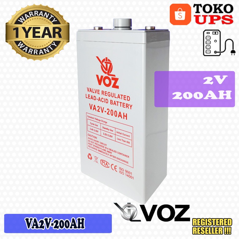 Baterai VOZ 2V 200AH VA2-200AH VRLA Battery