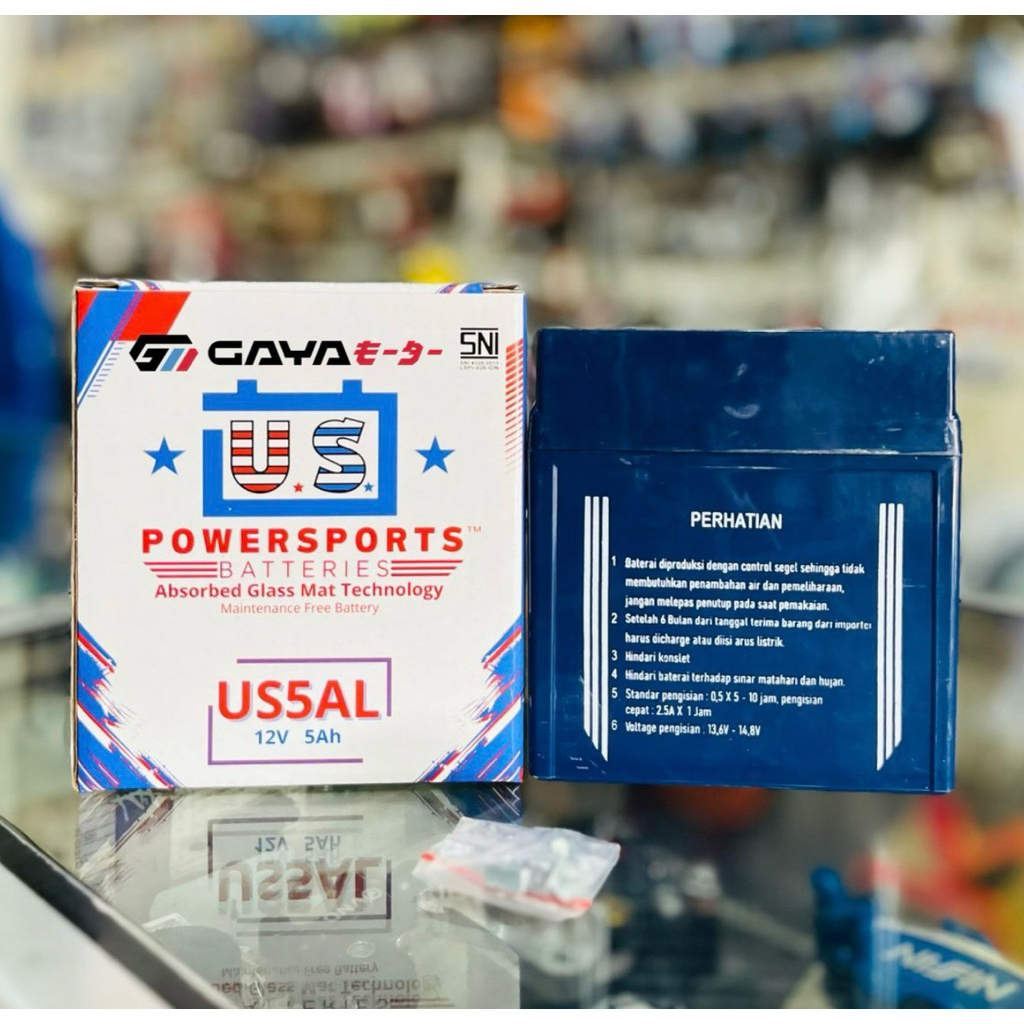 Aki Motor Gel Power Sport 12V 5Ah US5AL