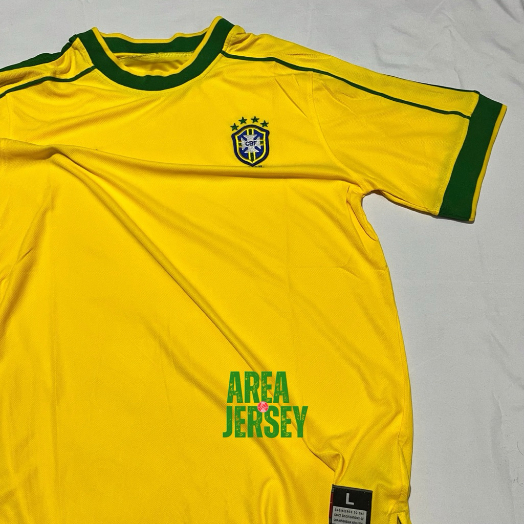 Jersey Retro Brazil Home Piala Dunia 1998 | Baju Bola Kualitas Premium