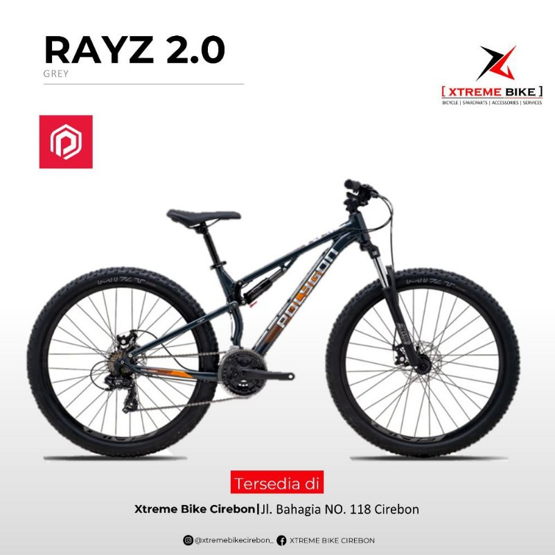Sepeda MTB 27.5" Polygon Rayz 2 - Sepeda Gunung - Full Susp