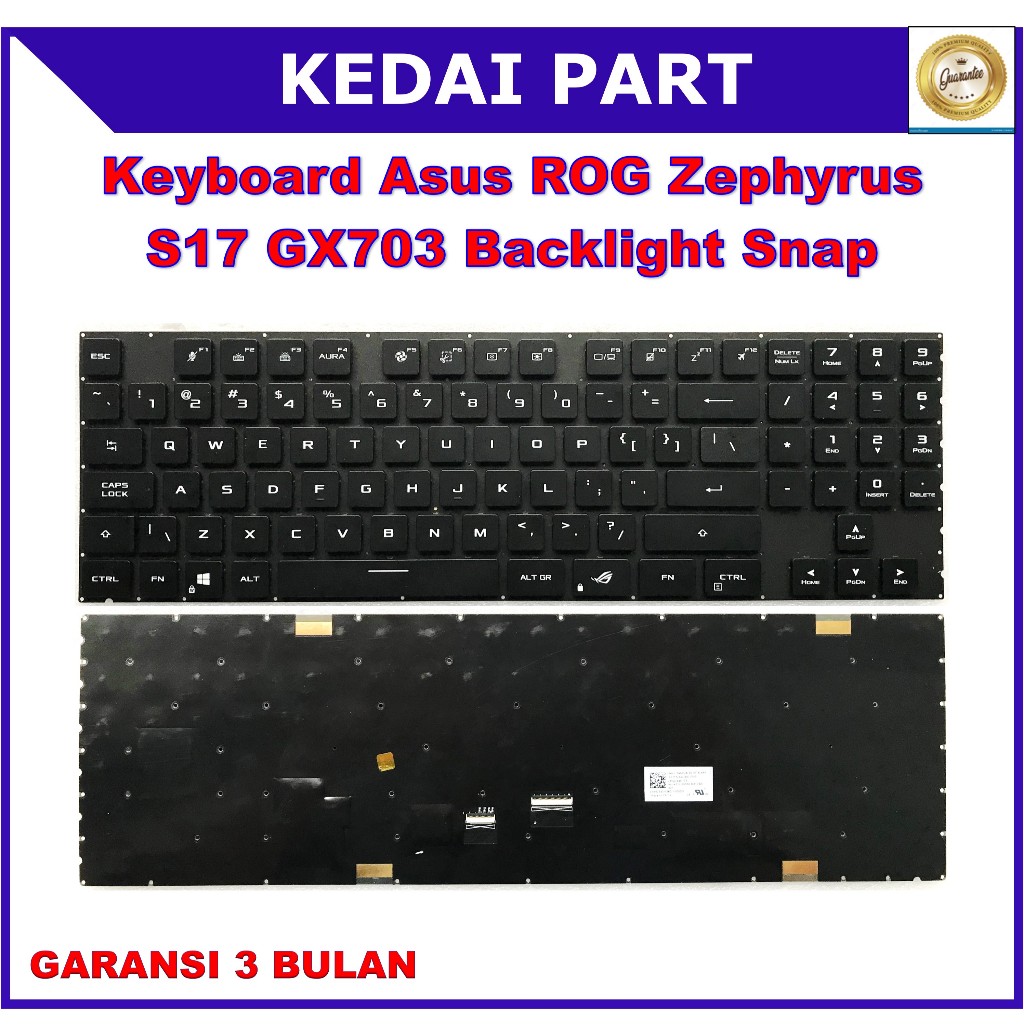 Keyboard Asus ROG Zephyrus S17 GX703 GX703H GX703HM GX703HR GX703HS GX703HSD GX703HS-XB98 Backlight