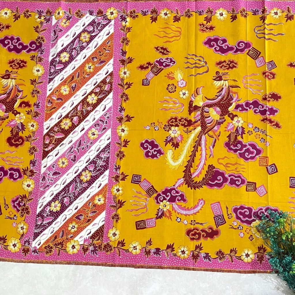 kain batik sarung pria wanita full tulis asli motif burung hong bahan katun khas trusmi cirebon