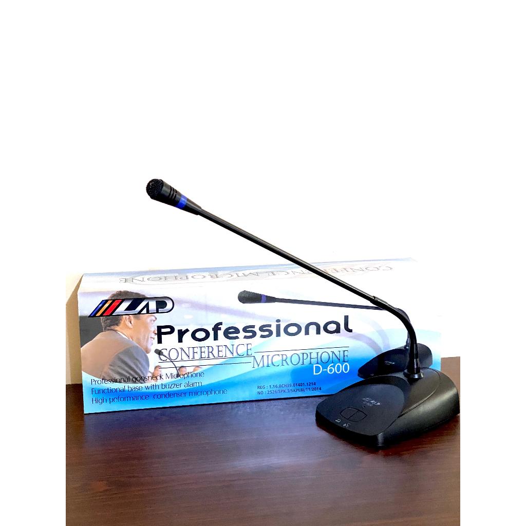 Mic Meja Mic Podium dengan bell LAD D-600 Mic Gooseneck kondensor mic podium / untuk Rapat kualitas 