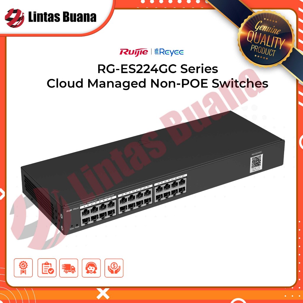 RUIJIE 24-Port RG-ES224GC V2 Gigabit Cloud Manage Switch