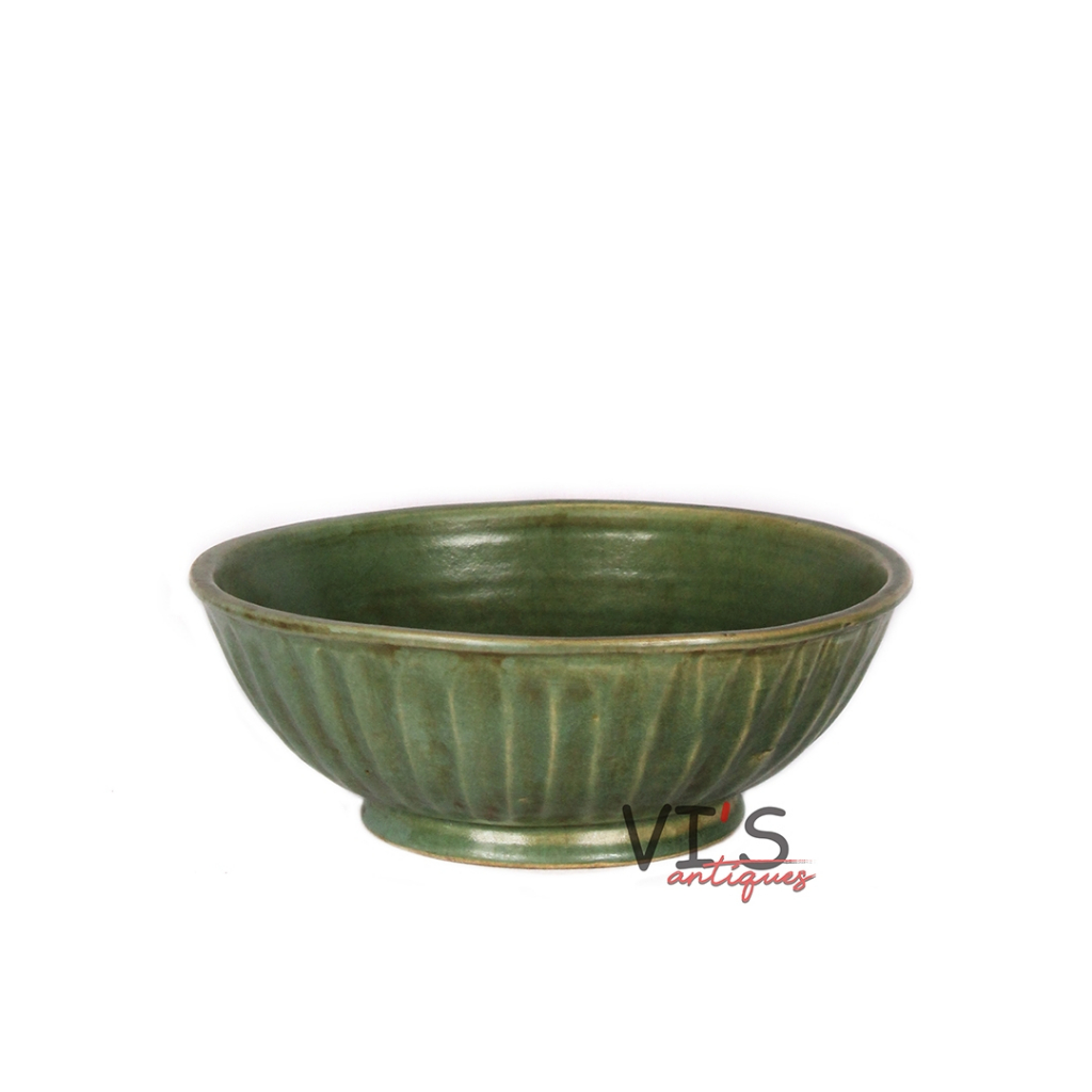 Piring Dynasti Ming Celadon Hijau Keramik Antik Kuno Asli Cina