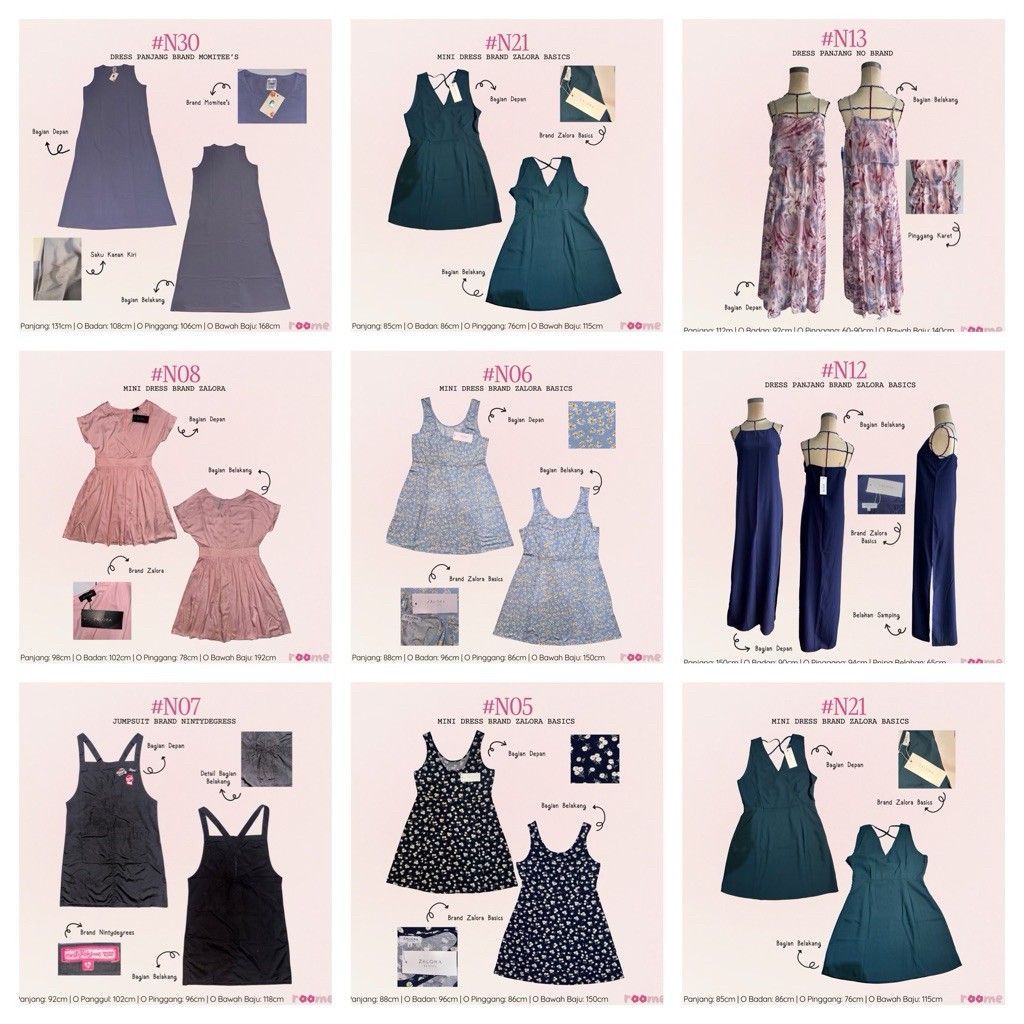 Preloved Mini Dress & Dress Panjang Wanita Brand Zalora