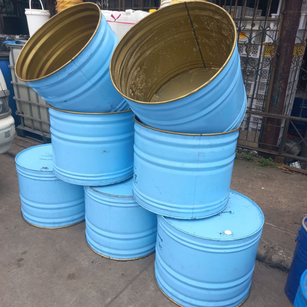 Tong Besi/Drum Sepotong bekas kapasitas 100 Liter untuk tempat bakar sampah, pot bunga, Pengodogan, 