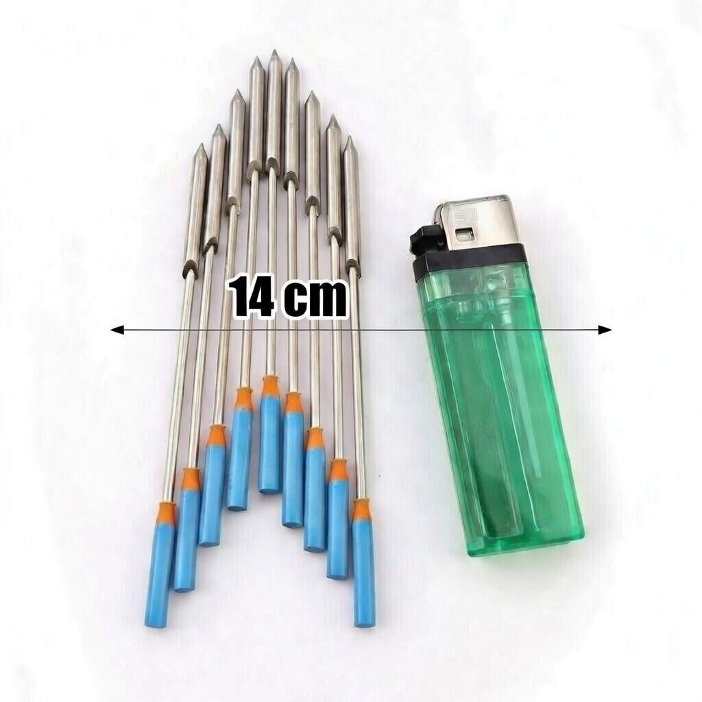 (Isi 10 Biji) Mata Panah Ikan Logam 6mm Paser Ikan 10 Cm/12 cm/14 cm