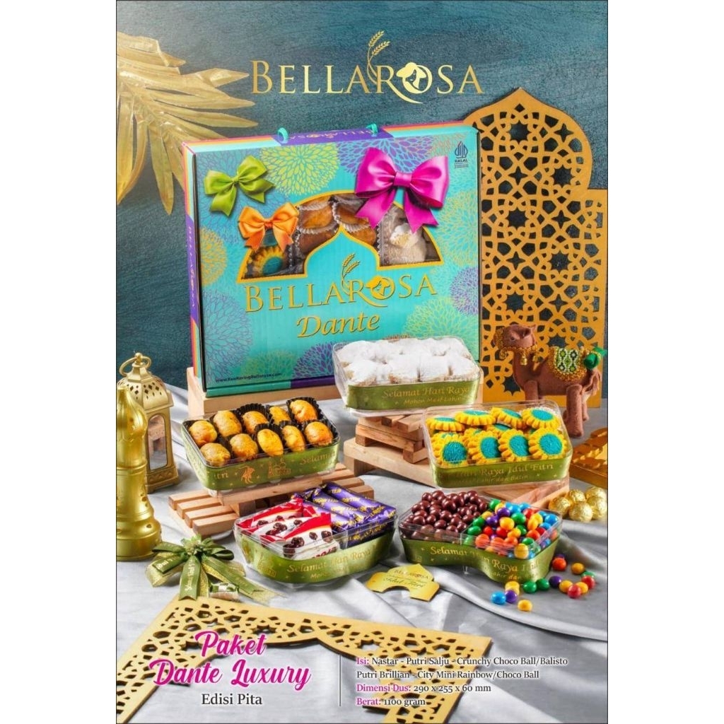 BELLAROSA ~ Paket Dante Luxury Edisi Pita Kuker Enak Manis Hampers Lebaran