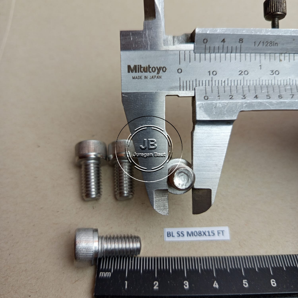 BAUT L M8X15 STAINLESS STEEL SUS 304 PANJANG 1,5 CM 1,5CM BAUD 12 STENLIS ANTI KARAT SS M8 X 15 KUNC
