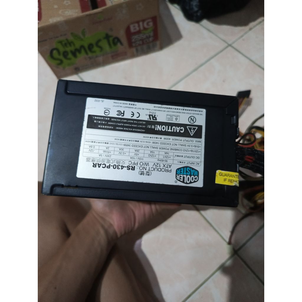 PSU second deepcool 400watt minus