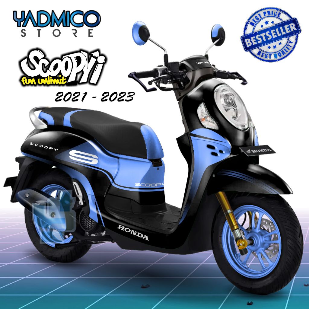 Decal Scoopy 2021 Full Body - Stiker Motor Scoopy 2022 Full Body - Striping Hologram Scoopy 2023 Var