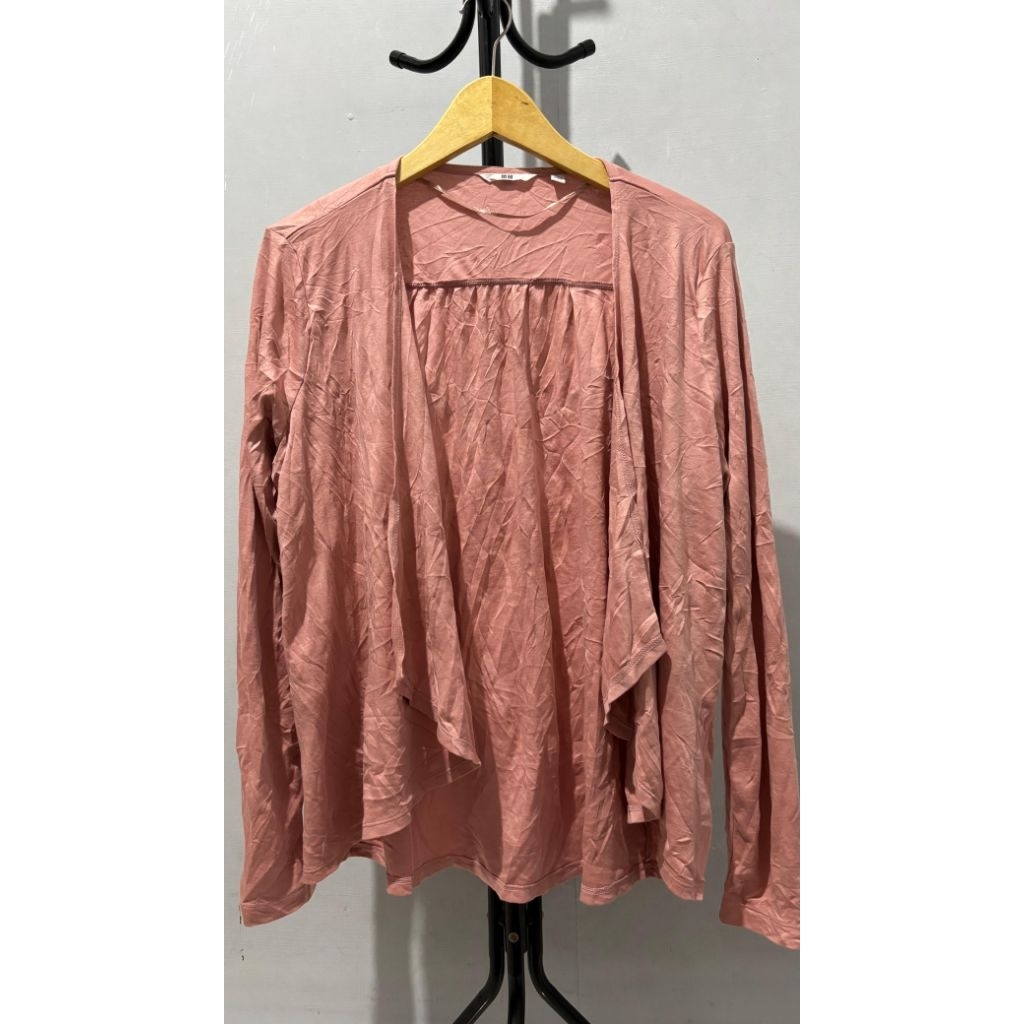 Uniqlo Cardigan Dusty Pink Preloved