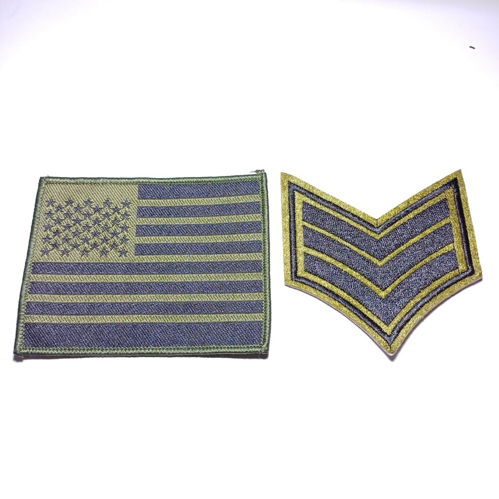 Patch Bordir/ Emblem Pangkat Militer( US Army Style)