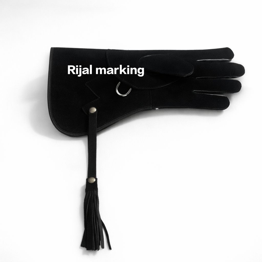 Sarung Tangan Burung Elang Alap Alap Kulit Asli Hitam