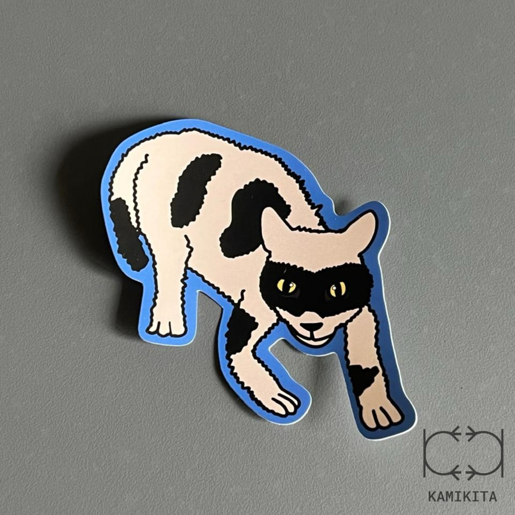 Stiker Kucing Meowrro (The Bandit) - Vinyl waterproof