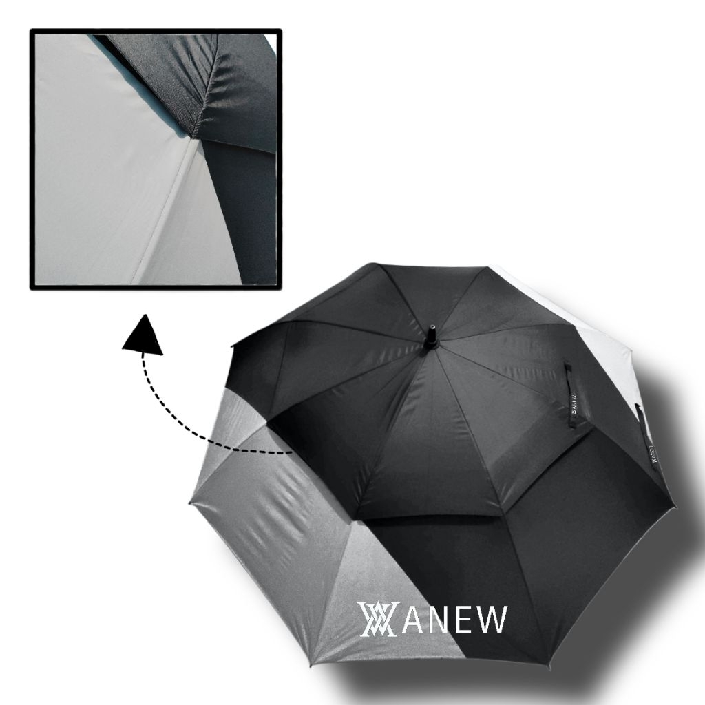 Payung golf Anw black and grey
