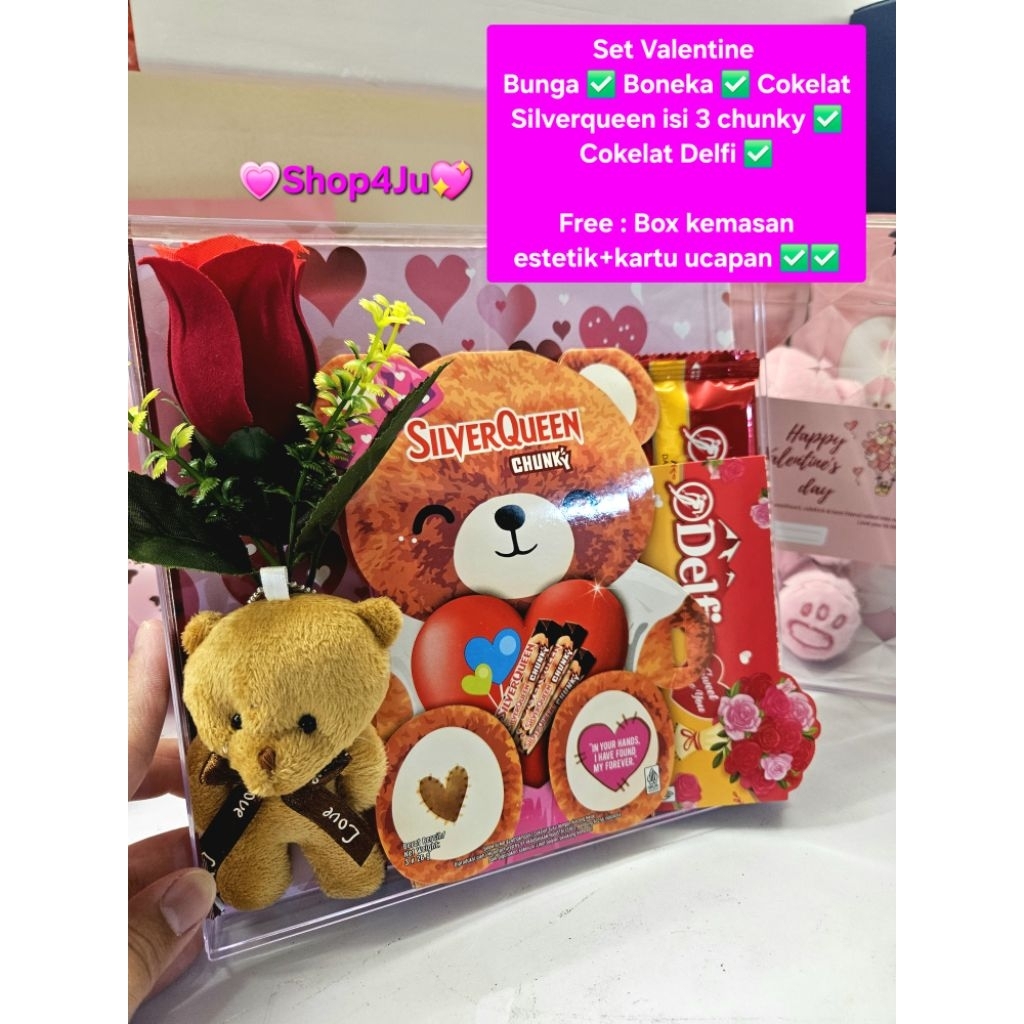 Aneka cokelat Valentine Free (Gratis) Boneka coklat Delfi Ferrero Silverqueen Lindt Hershey's Kisses
