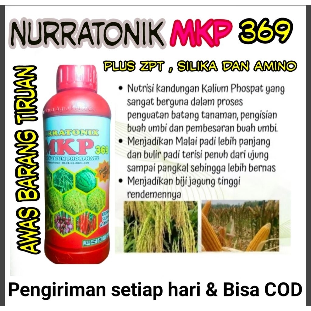 Nurratonix MKP 369 - Pupuk Kalium Fosfat Cair Plus Zpt