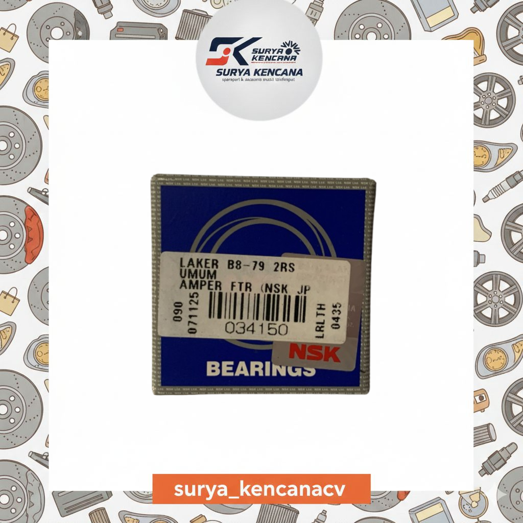 LAKER/LAHER/BEARING B8-79 2RS UMUM AMPER FTR ORI NSK JP 034150