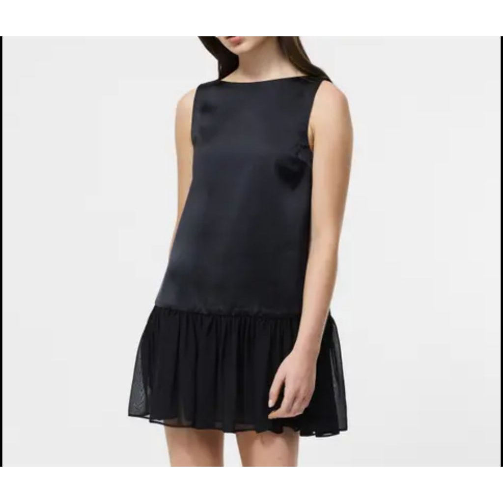 space couture baju pesta wanita perempuan remaja size S kutungan hitam black preloved
