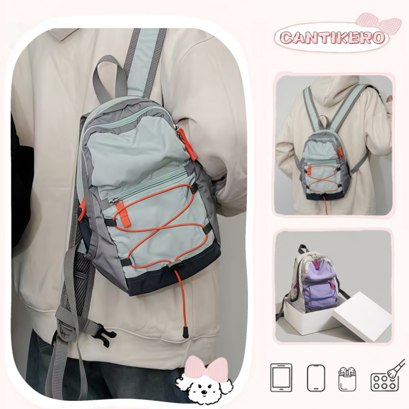 CANTIKERO Tas Ransel Kecil Outdoor Backpack Tahan Air Praktis Tas Komuter Sekolah Gunung Perjalanan 