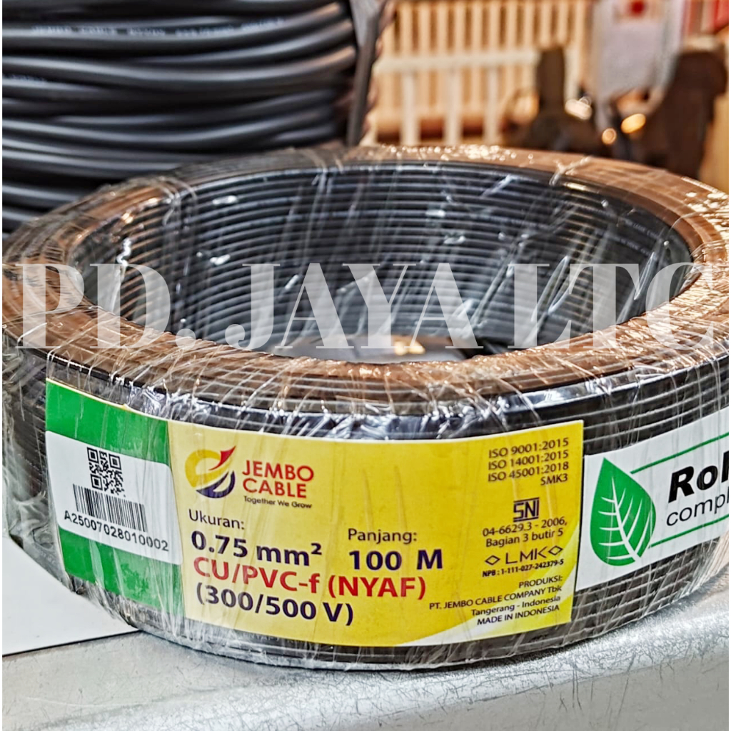 Jembo Kabel Listrik - Kabel NYAF 0,75 @100Meter