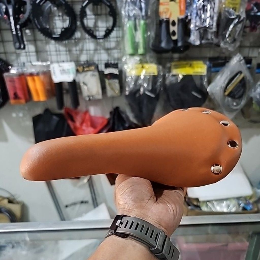 Sadel Sepeda Coklat Klasik Sadel Vintage Sadel MTB Federal Empuk