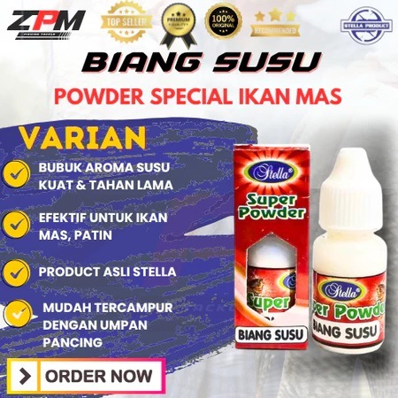 Biang Susu Powder Bubuk Stella 30gram Special Umpan Pancing Ikan Mas Air Tawar