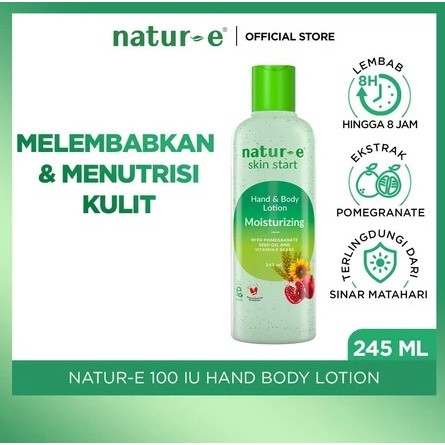 Natur-E Skin Start Hand & Body Lotion Moisturizing 100ml/245ml - Untuk Kulit Kering | Vitamin E