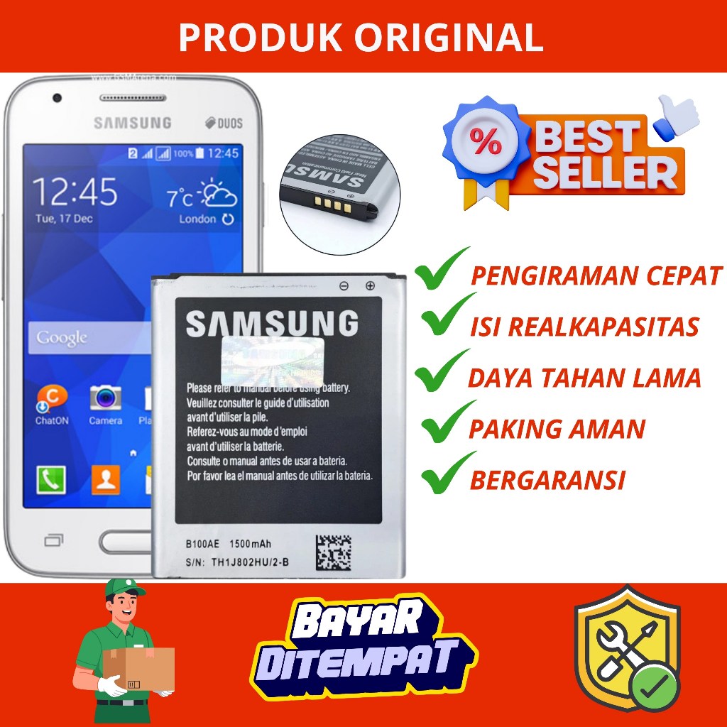 BATERAI SAMSUNG S7272/G313/J105/Z2/S7260/S6810 B100AE ORI NEW