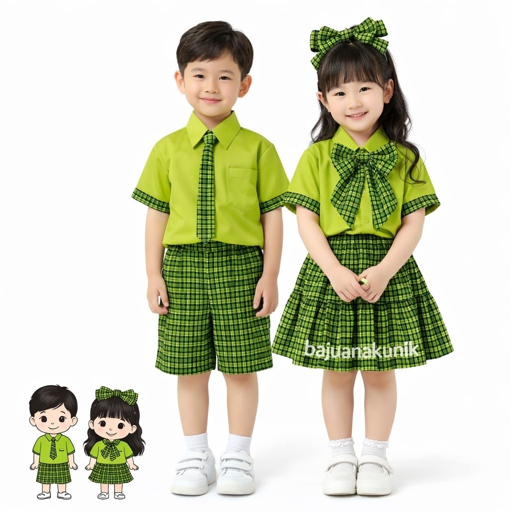 BAJUANAKUNIK / SERAGAM KOREA YOONA / SERAGAM SEKOLAH KOREA / SERAGAM ANAK / BAJU ANAK TK / SERAGAM S