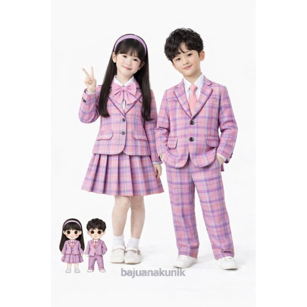 BAJUANAKUNIK / SERAGAM SEKOLAH KOREA / SERAGAM SEKOLAH ANAK / BAJU SEKOLAH ANAK / SERAGAM TK