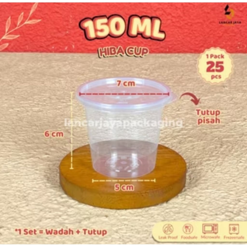 CUP PUDING THINWALL 150ML (25PCS)