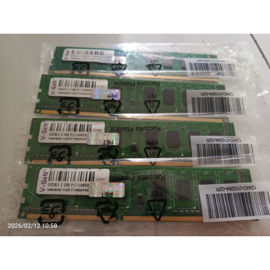 RAM PC Desktop VGEN DDR3 1GB/2GB/8GB PC12800