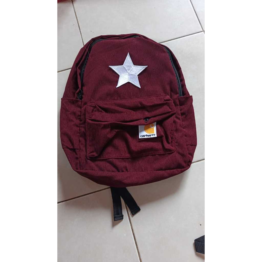 3.3 GUNCANG SALE TAS RANSEL CORDUROY BAGPACK STARS CARHARTT | Tas Sekolah Pria Wanita Basic Gendong 