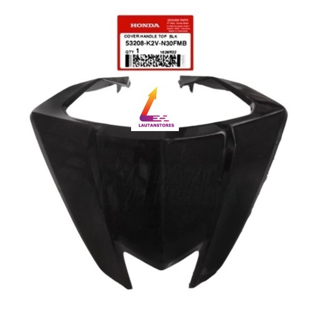 53208-K2V-N30FMB Cover Handle Top Visor Vario 125 LED K2V Hitam Glossy