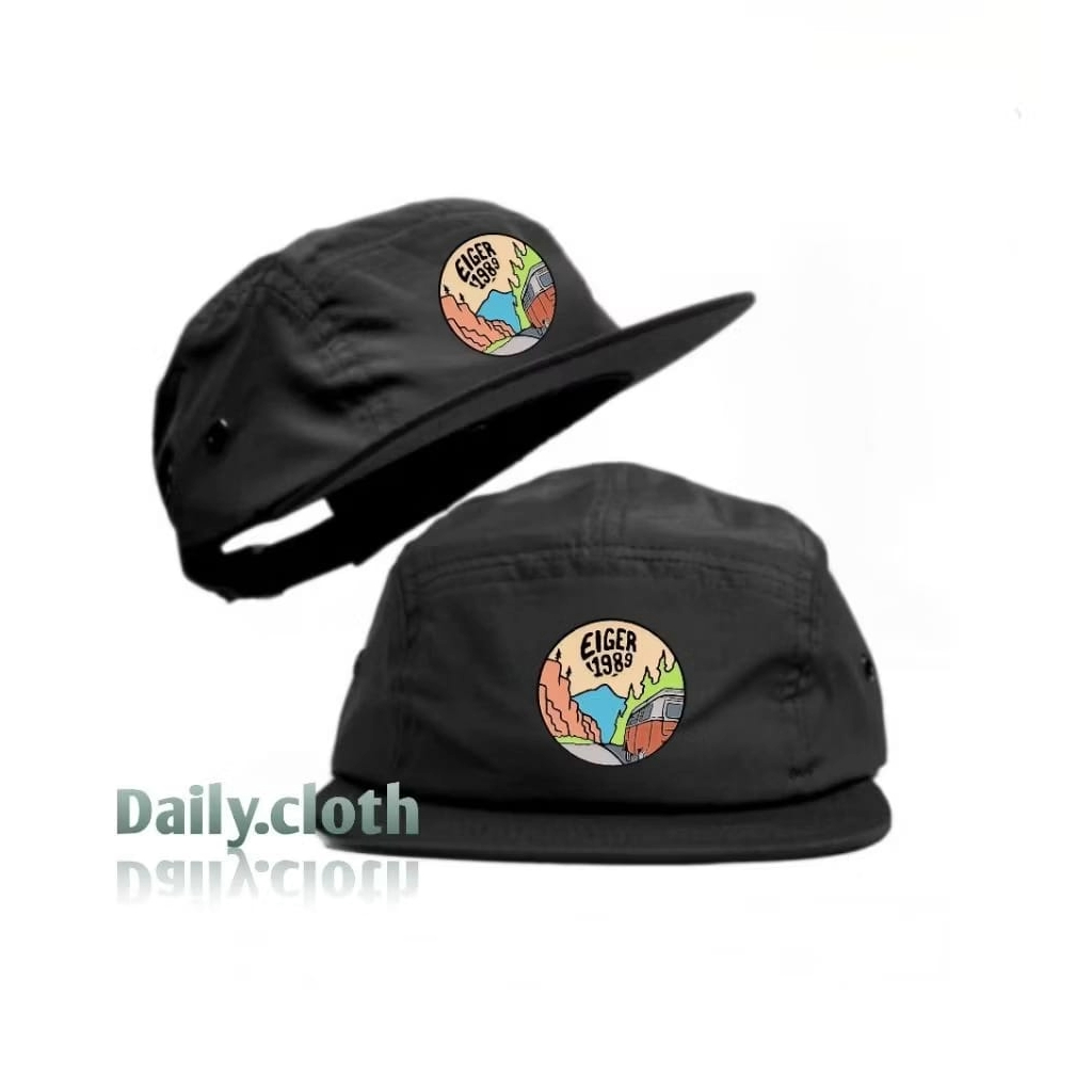 Topi 5 panel / topi surfing / topi pria 5 panel / topi distro 5 panel / topi 5 panel DTF