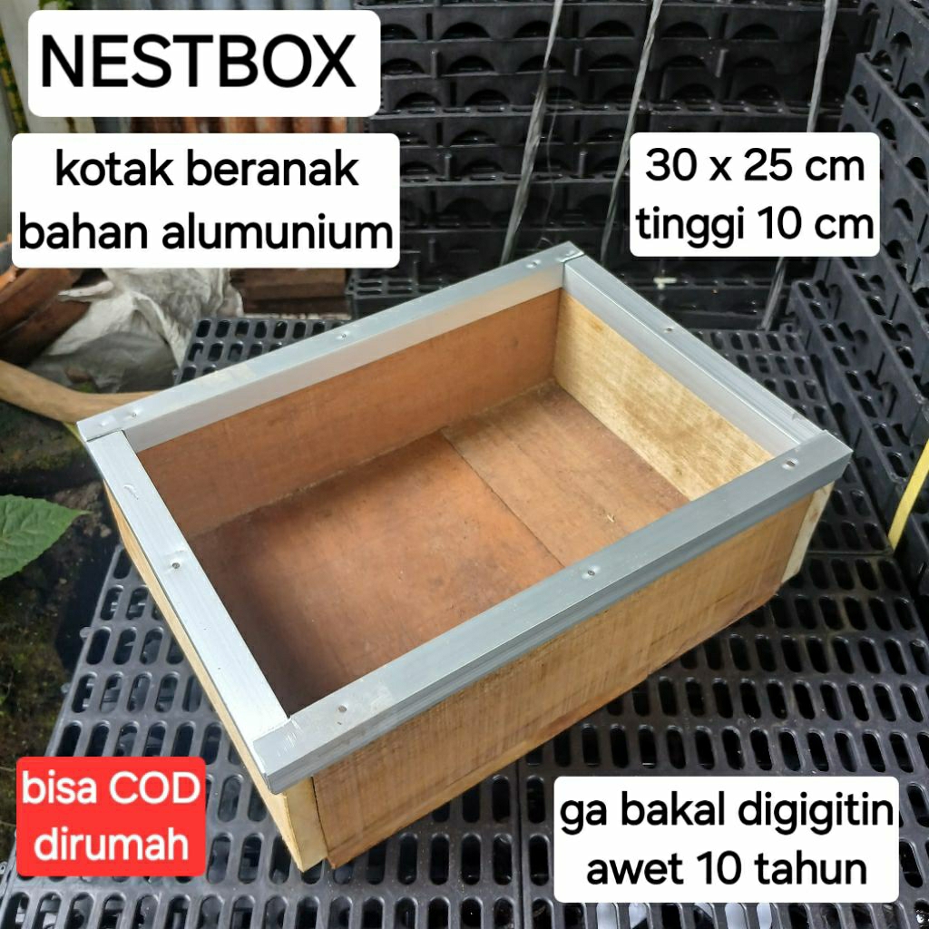 SPESIAL...KOTAK BERANAK ALUMUNIUM jadi awet ga bisa digigit kelinci. Beli 2 box dikirim sepasang leb