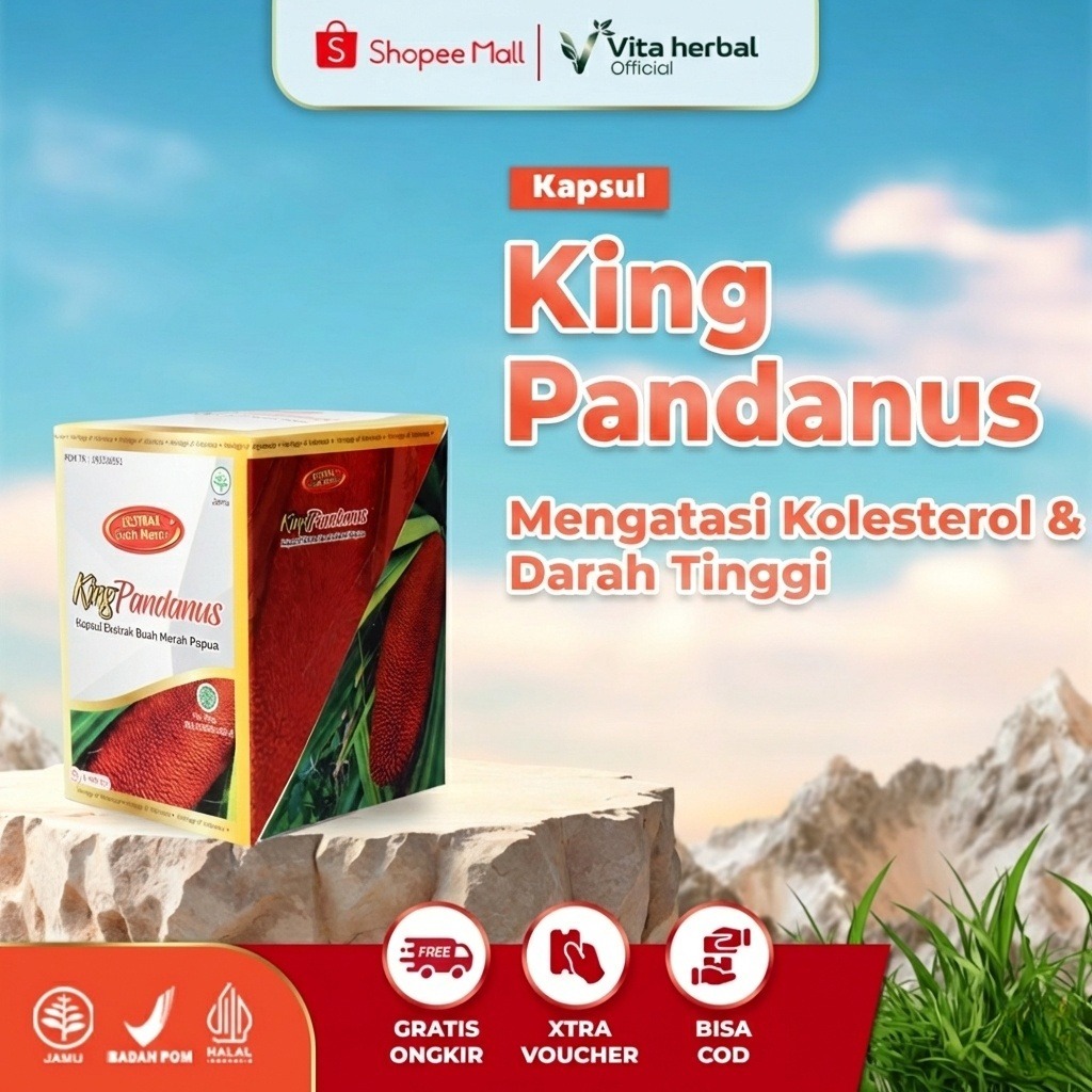 KING PANDANUS Kapsul Buah Merah Papua Mengobati Kolestrol Hipertensi Dan Diabetes