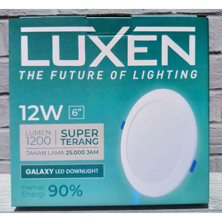 Lampu LUXEN LED Panel 12W 6" GALAXY/CLASSIC BULAT INBOW Downlight LED LUXEN