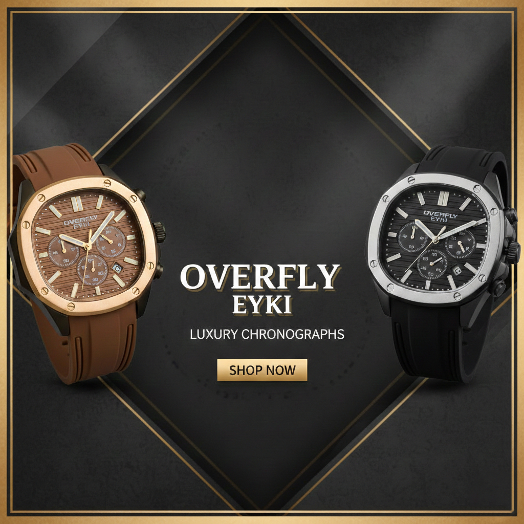 Jam Tangan Pria Premium Overfly EYKI 3266 Free BOX & Totebag