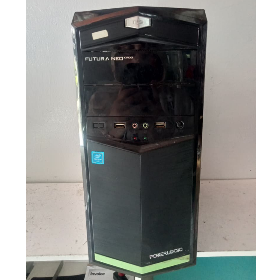 CASING CASE PC DESKTOP POWERLOGIC FUTURA NEO XV100 HIJAU - ercomp1
