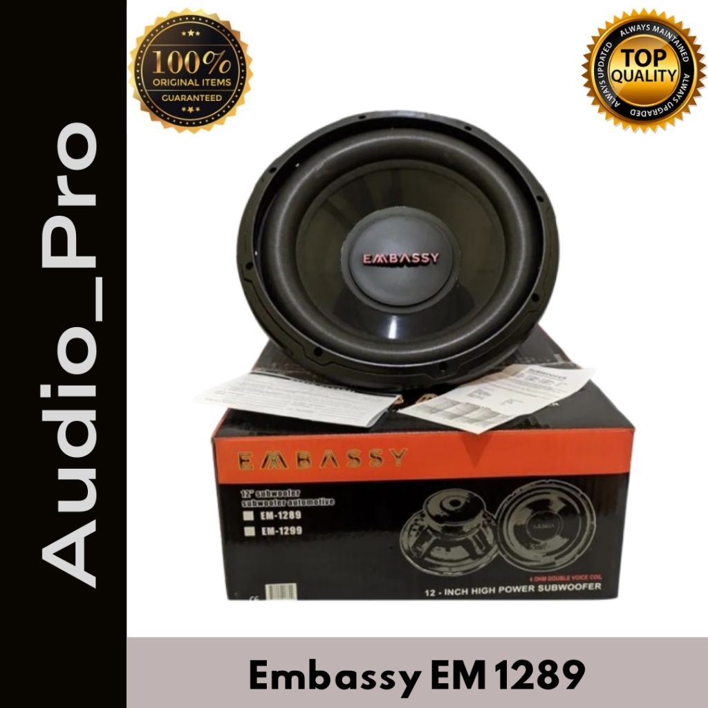 Speaker Subwoofer Embassy EM-1289 12 inch Double coil