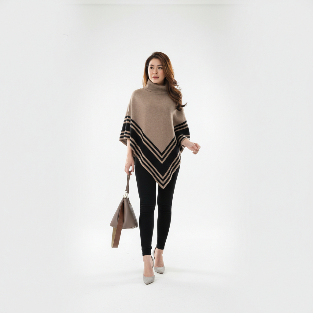 Pakaian Wanita Cardigan ponco rajut fashion wanita import /Atasan ponco rajut import Allsize Jumbo P