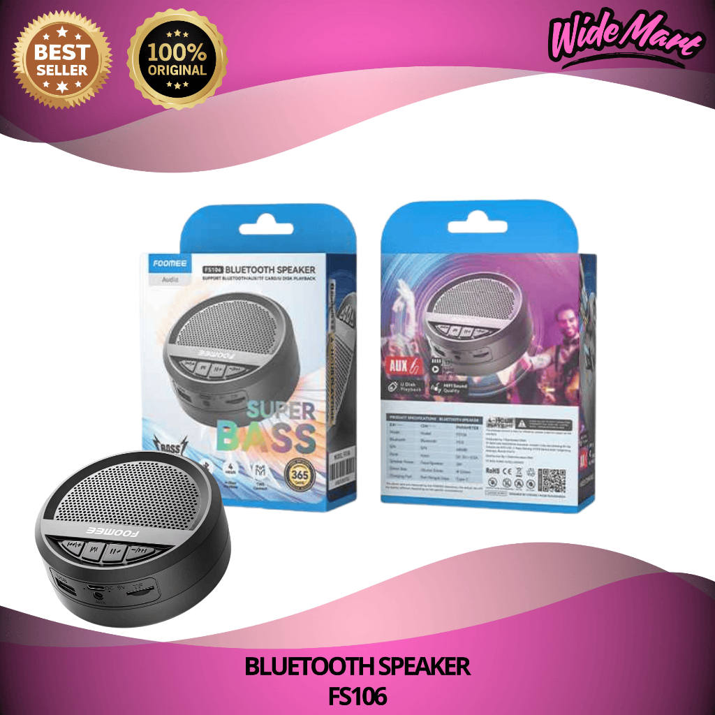 Foomee Bluetooth Speaker Function & Desain Stylish FS106