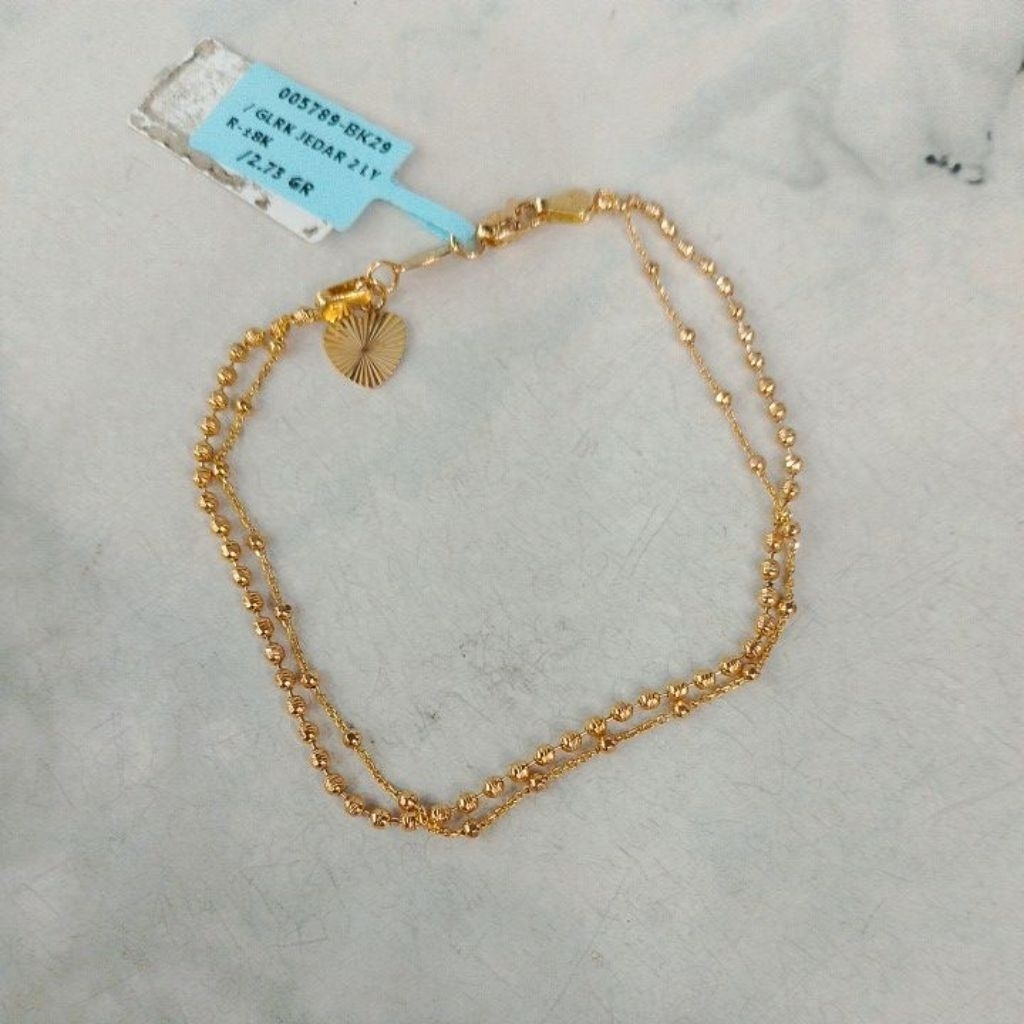 gelang jedar 2 layer, 3 layer,,kadar muda 8k
