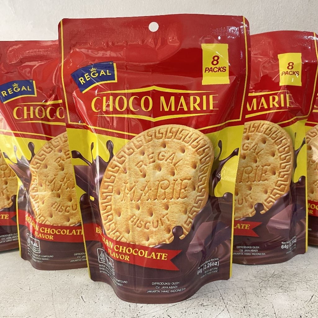 Regal CHOCO marie biscuits 64 gram isi 8 sachet | biskuit regal | marie regal