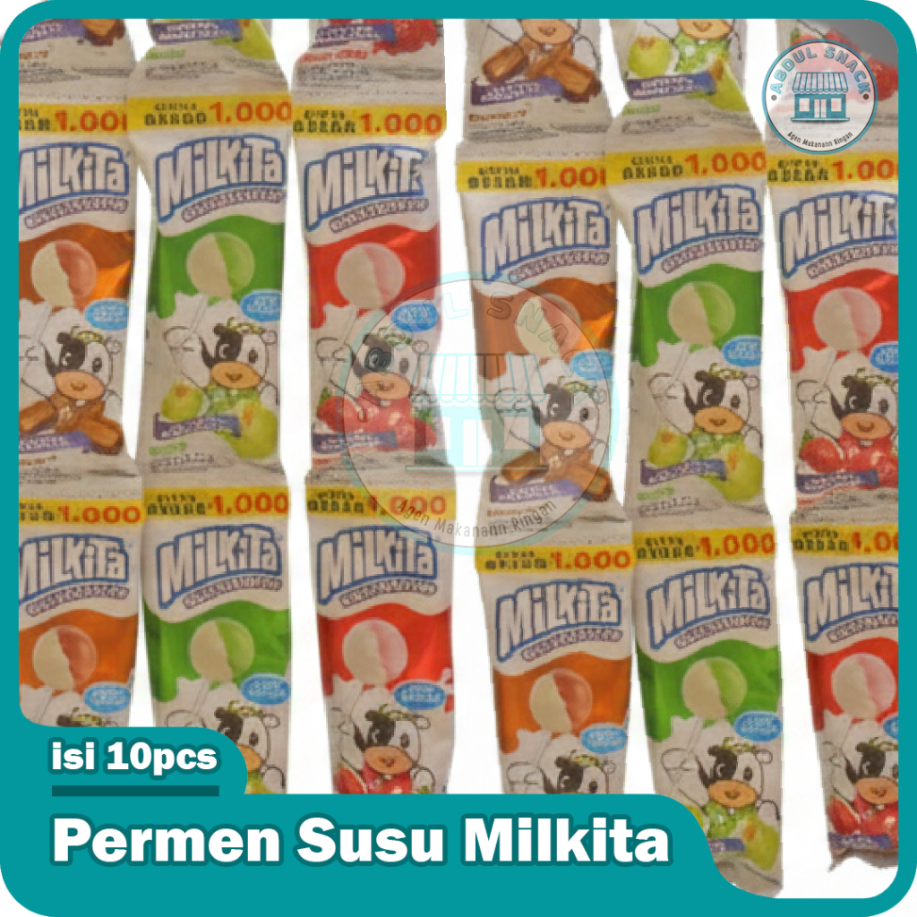 Milkita Permen Susu Lolipop Hanger Renceng isi 10 pcs
